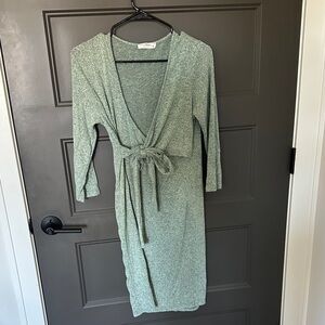 Maternity wrap Hello MIZ Green Long Sleeve Dress